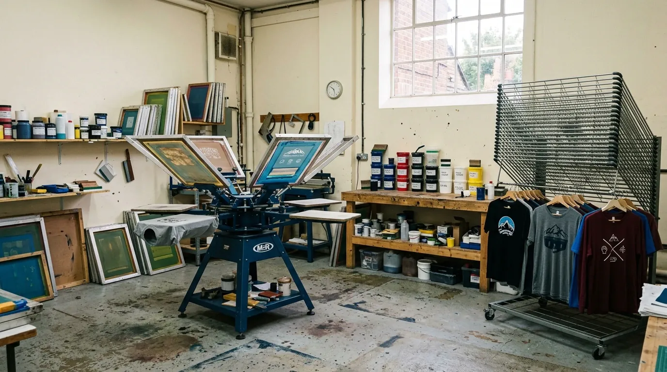 Atelier de sérigraphie d'un prestataire du département