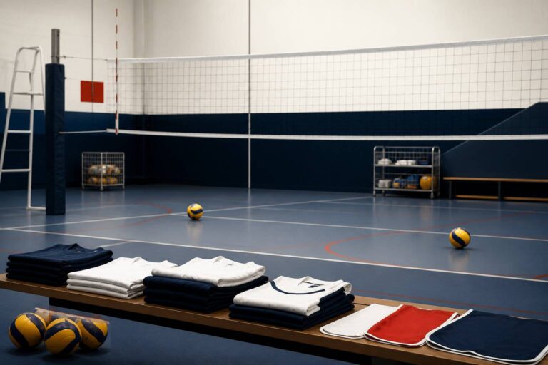Équiper une équipe de volley-ball : maillots, filet et ballons